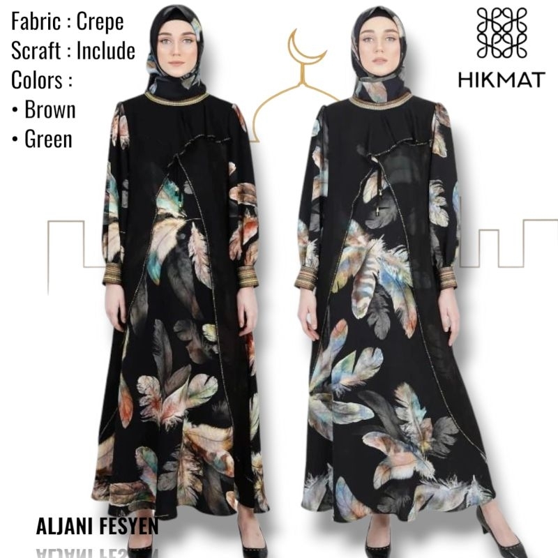Abaya Hikmat Fashion Original A4155-04