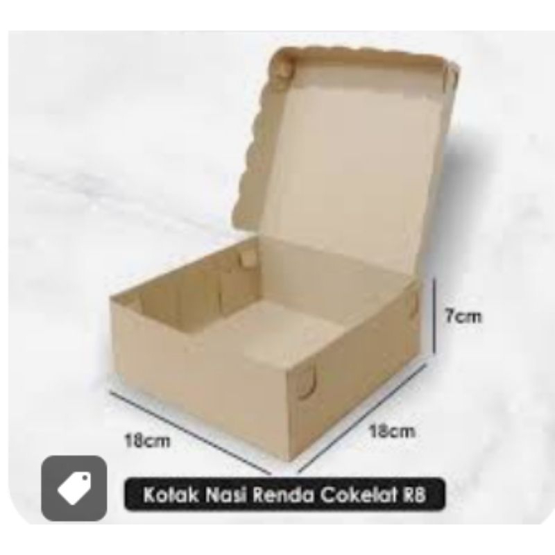 

Kardus Box Kraft R8K / Kardus Coklat 350 Gsm / Kardus Nasi Coklat 18 x 18 x7