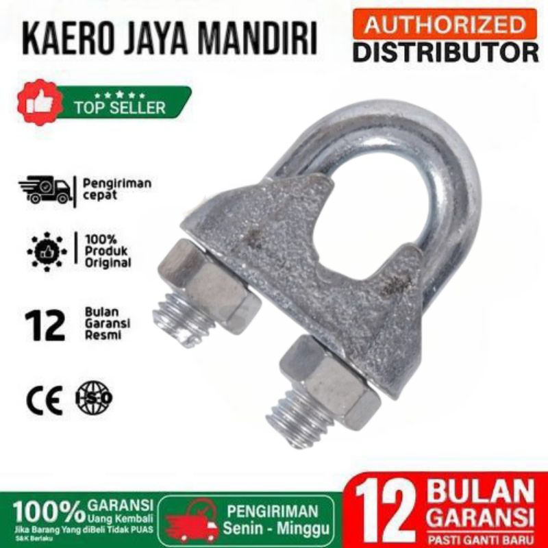 Wire Rope Clip / Klem Sling Galvanis 30 mm 1-1/4 Inch TOP RIG
