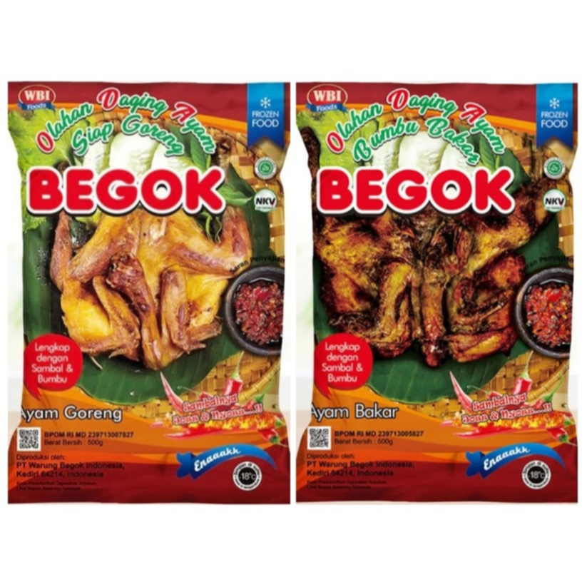 

BEGOK Ayam & Bebek Bumbu Bakar / Siap Goreng – 400gr & 500gr | Praktis & Lezat Siap Masak!