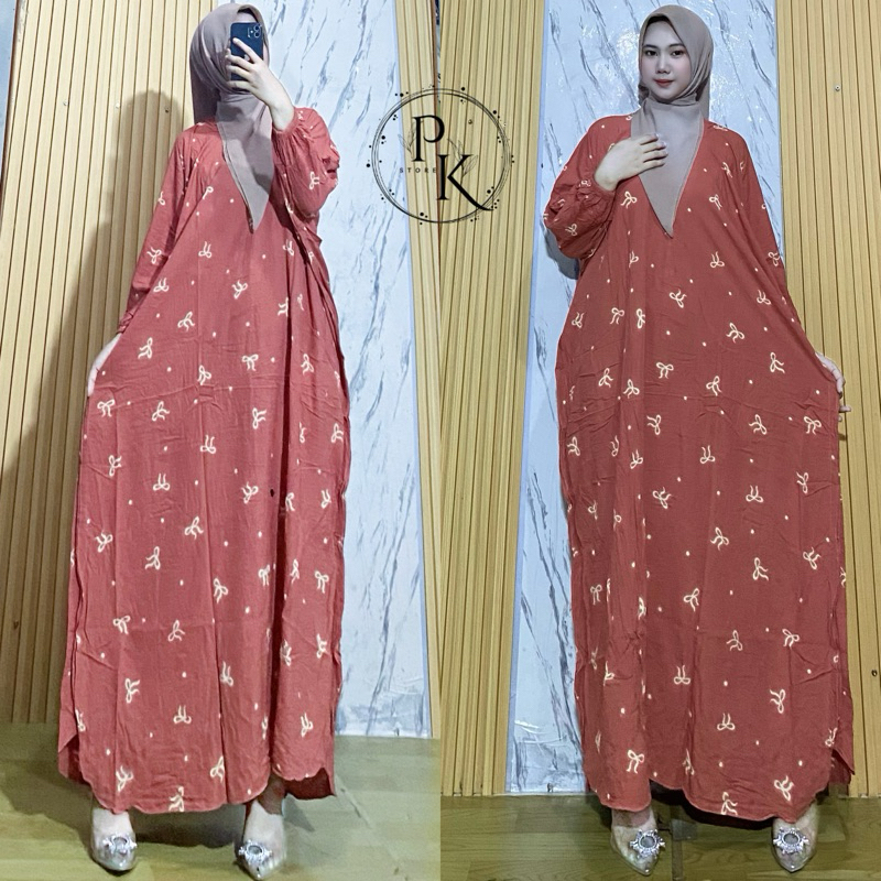 Kaftan Arafah Gamis Rayon Premium Lengan Karet || Kaftan Jumbo LD 170cm || Kaftan Lowo