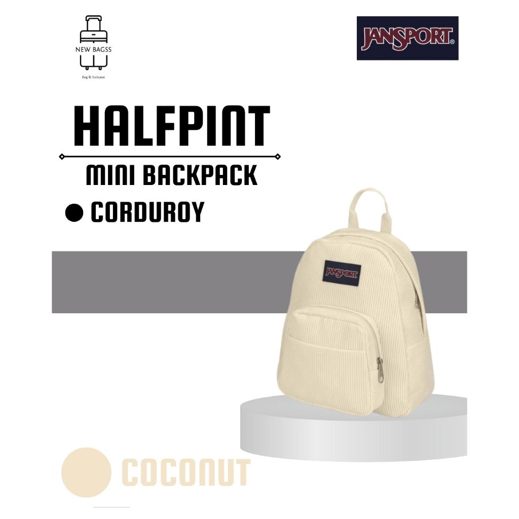 Jansport Tas Punggung / Tas Mini / Backpack Mini / Half Pint Fx Coconut Corduroy Original