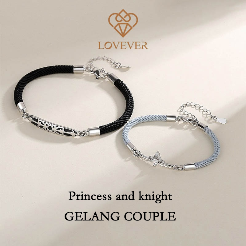 Gelang Couple Pasangan-princess and knight gelang fashion gelang