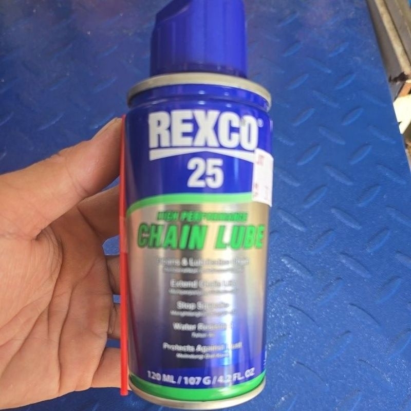 pelumas rantai rexco 25 / chain lube recxo 25 120ml / oli rantai 120ml rexco 25/membersihkan dan mel