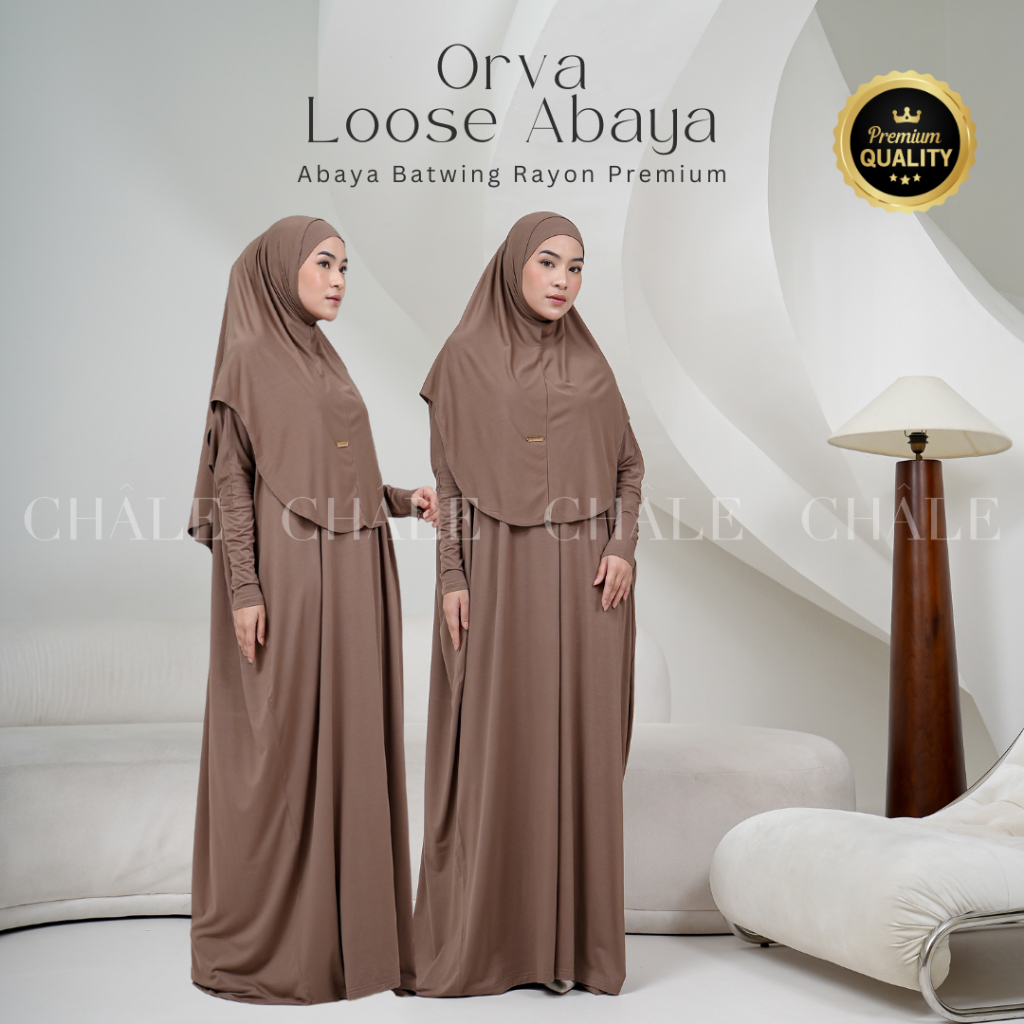 Châle Premium Orva Abaya/ Abaya Batwing Rayon Premium/ Set Haji Umroh