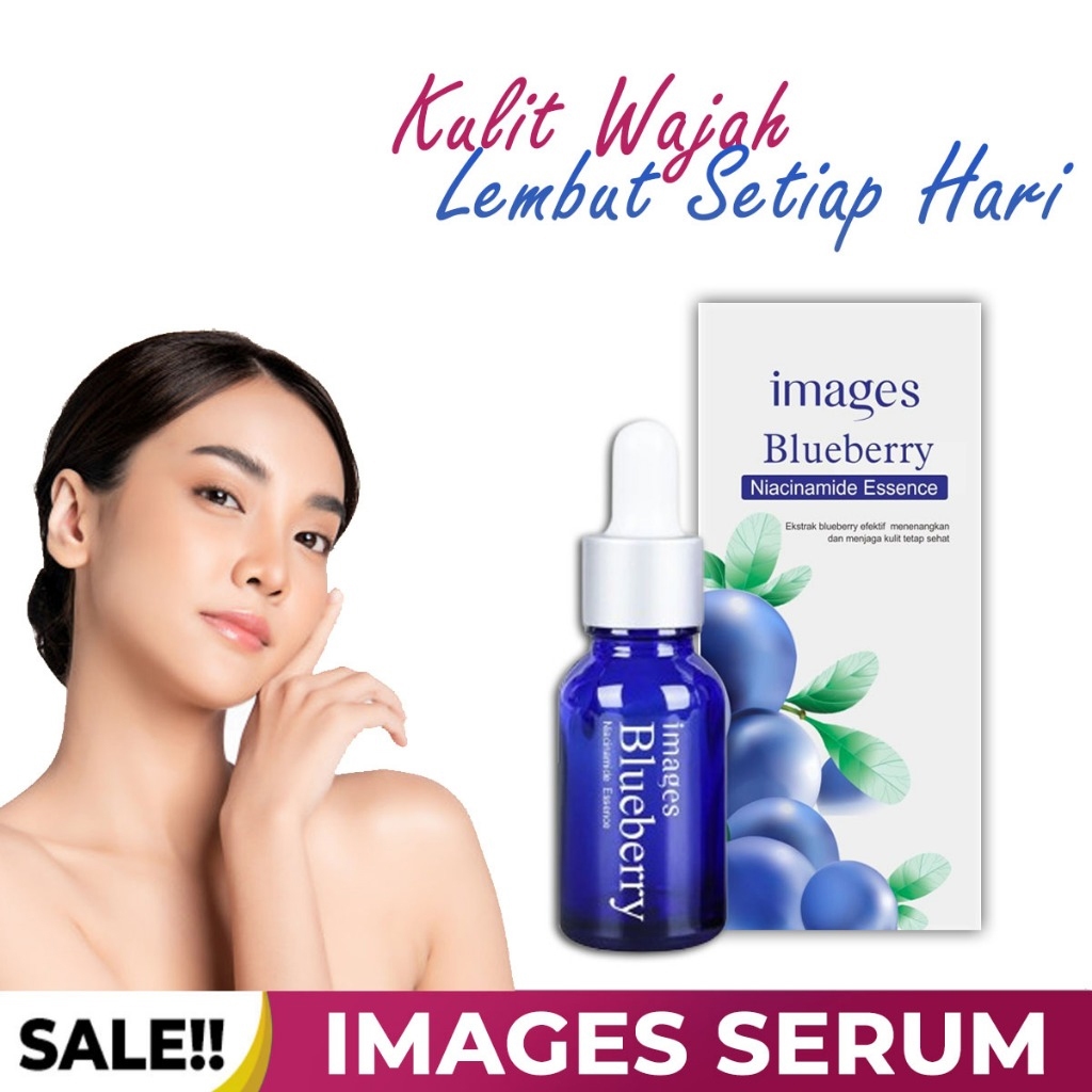 IMAGES Blueberyy Essence Serum 15ml Melembabkan Mengencangkan Mencerahkan Kulit Wajah Serum Moisturi