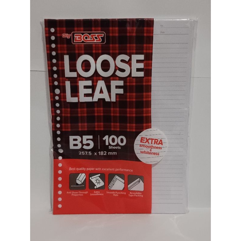 

Kertas Isi Binder B5 Loose Leaf Paper 100 Lembar/Sheets