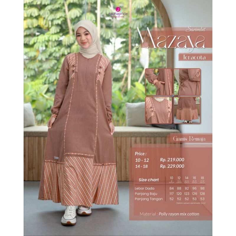 RRF GAMIS REMAJA RAUNA SIZE 16 - GAMIS ANAK REMAJA - GAMIS REMAJA - GAMIS REMAJA TERBARU - GAMIS RAU