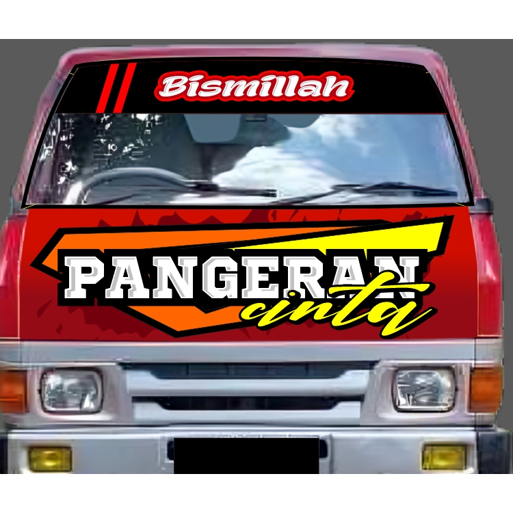 STIKER KAP+KACA DEPAN ATAS DYNA RINO LAMA DECAL VARIASI TRUCK MOBIL