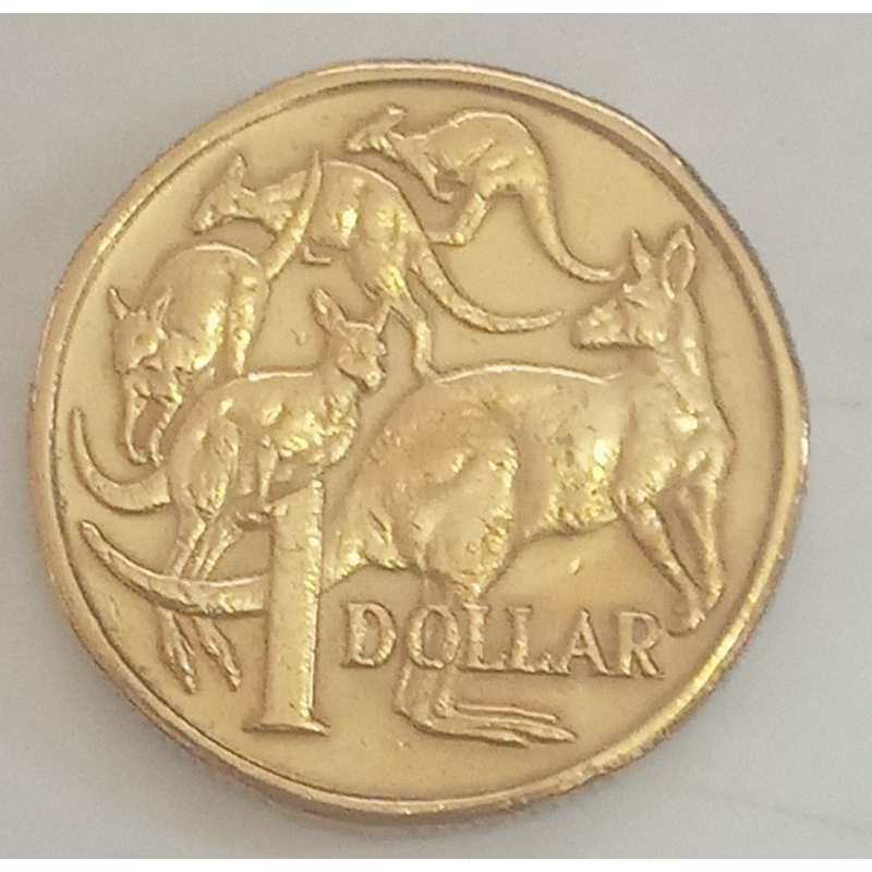 koin australia 1 dollar (Elizabeth 2) tahun 1984..