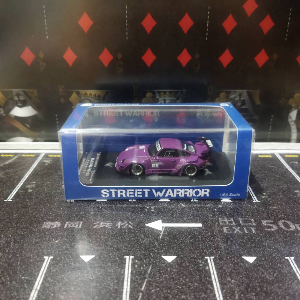 Street Warrior Porsche RWB 1/64 Rotana Purple - Mini Scale