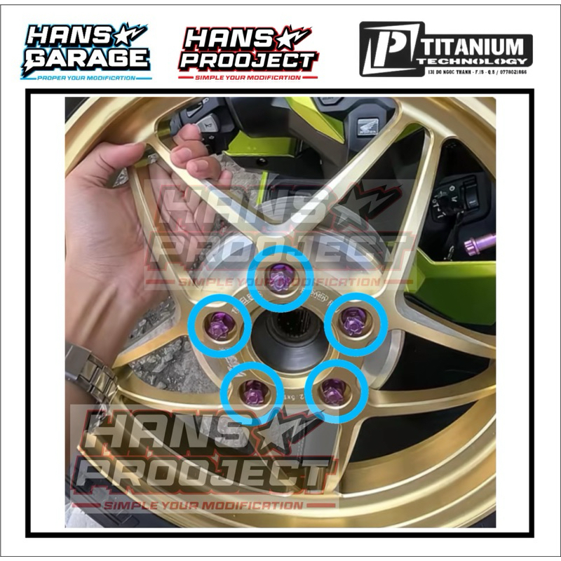 Mur TITANIUM Tromol Belakang KING SPEED FORGED