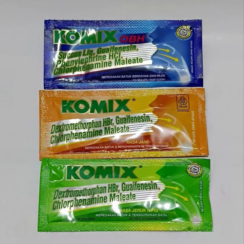 Komix Sachet Obat Batuk 7ml - Komix Sachet - Komix Obat Batuk