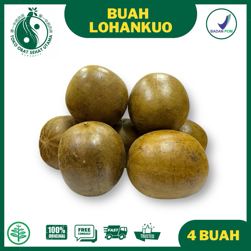 

Buah Lohankuo PREMIUM UKURAN BESAR (KEMASAN MIKA ISI 4) / Meredakan Panas Dalam, Nyeri Tenggorokan, Batuk / Lo Han Kuo Lohanko luo han ko