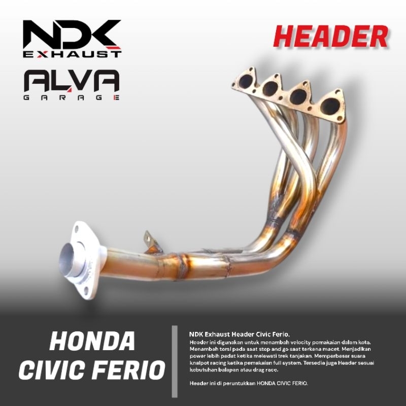 Header Civic Ferio NDK Exhaust Header D Series NDK Exhaust Knalpot Mobil Racing Header NDK Exhaust