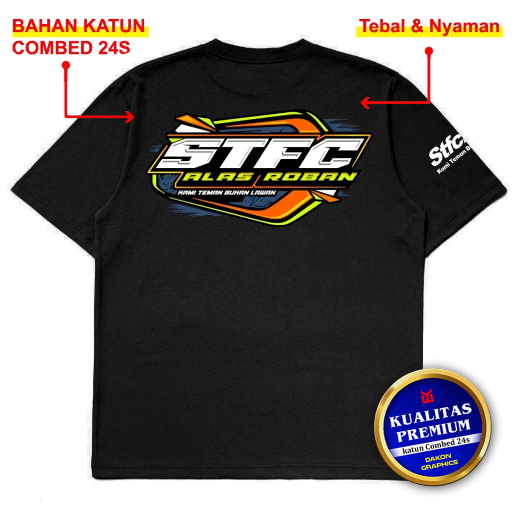 kaos stfc alas roban hitam tshirt dakon graphics kaos murah STFC distro Kaos stfc alas roban