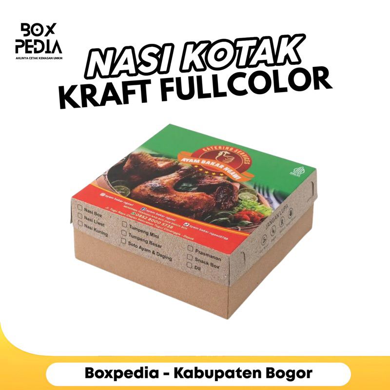 Box Catering Custom Premium - Cetak Logo & Desain Sendiri (Minimal Order) Kotak Nasi Custom Branding