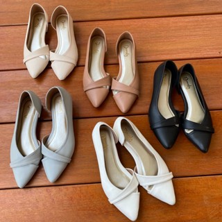 sepatu wanita flat shoes / hak 3 cm CAMILA thesendalas Damelia Winod larisco patris green love clavi