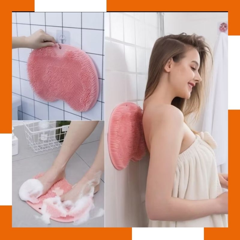 Sikat Pijat Kaki / Badan Bahan Silikon Anti slip Untuk Kamar Mandi
