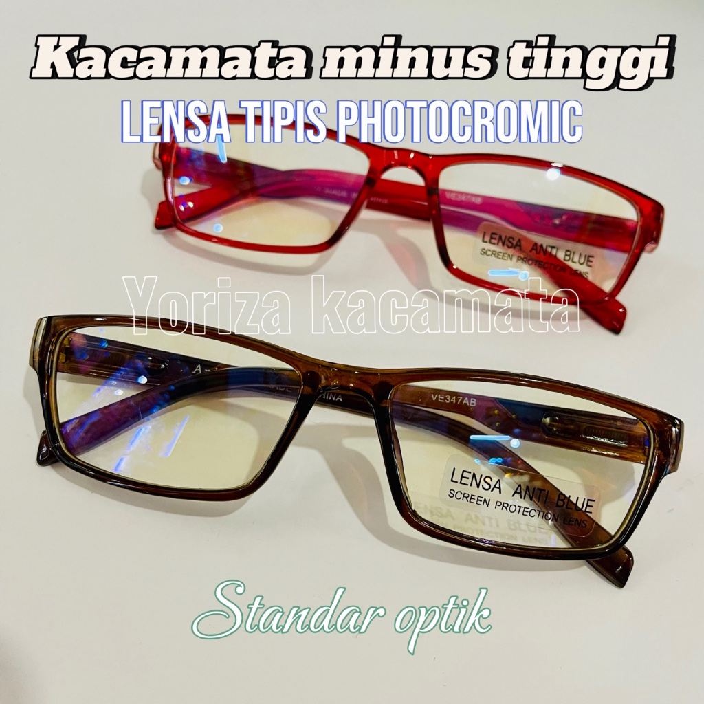 KACAMATA MINUS TINGGI LENSA TIPIS PHOTOCHROMIC