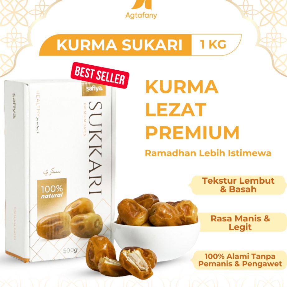 

BISA COD Kurma Sukari 1 Kg Kurma Raja Sukkari Dates Basah Lembut Quality Premium OlehOleh Haji Umroh