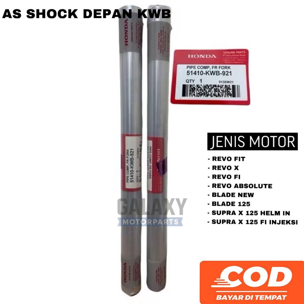 AS SHOCK DEPAN HONDA REVO ABSOLUTE / REVO FIT / REVO LAMA/ BLADE KWB AS SHOCK BREAKER SET KANAN KIRI