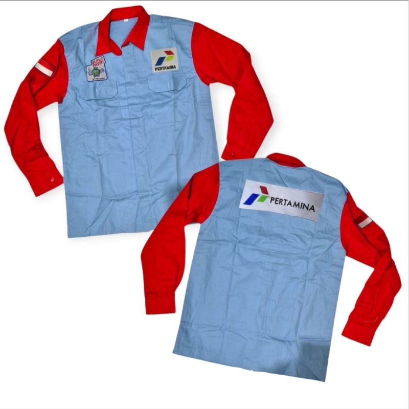 kemeja kerja PERTAMINA BAJU PERTAMJNA ELPIJI PASTI