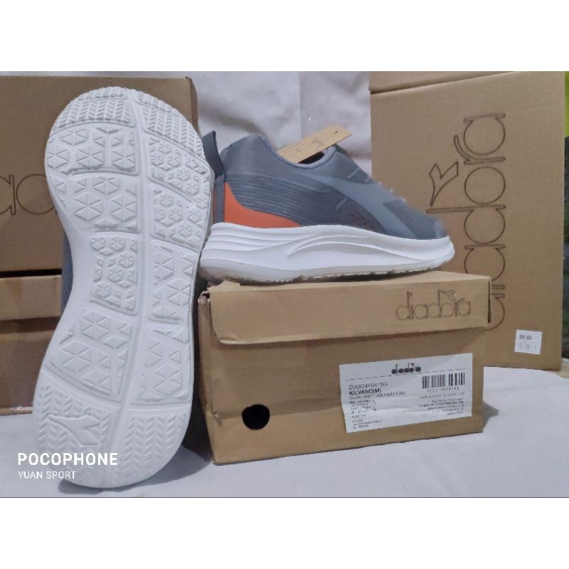 Yuan - Sport - Original - Sepatu - Running - Diadora - Kilvano - Dark Grey