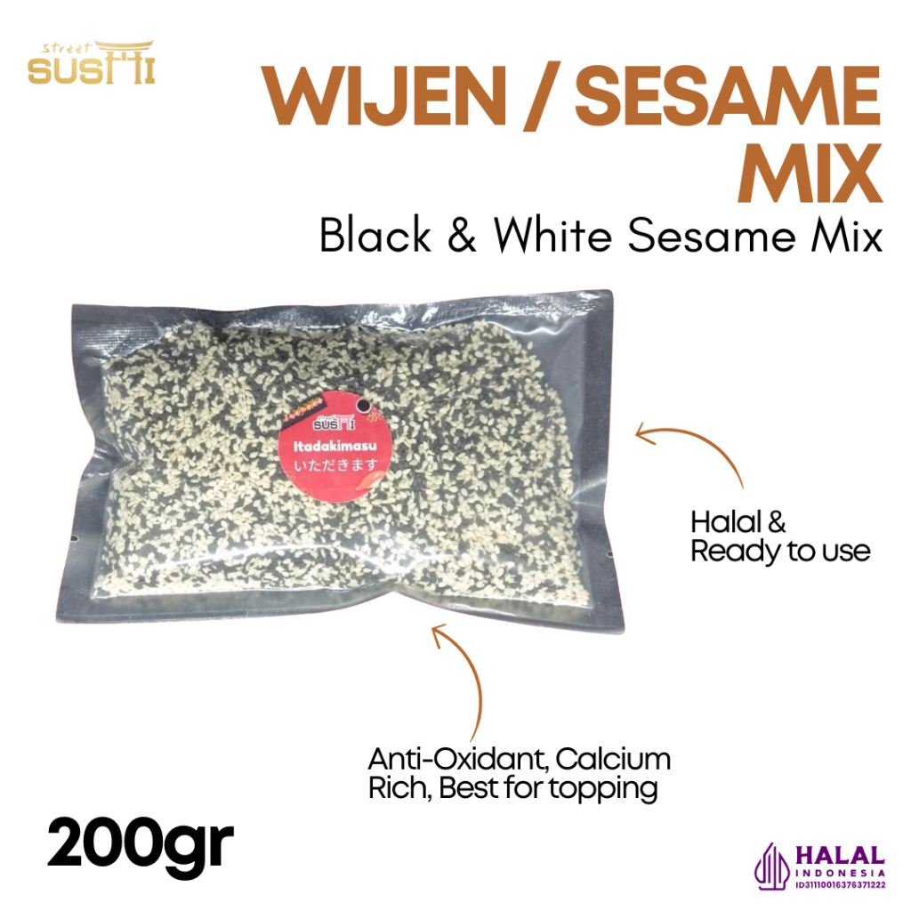 

Wijen Hitam Putih Campur 200gr / Sesame Seed Mix Ready to Use