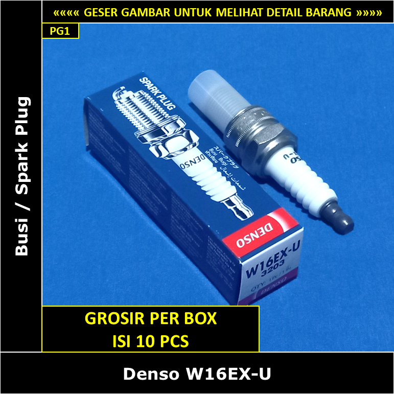 [GROSIR 10 PCS] Busi Denso W16EX-U Kijang Super / Kijang Kapsul Karbu / 5K / 7K / Kuda 1.6 Karbu / M
