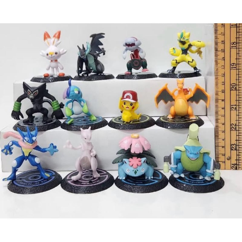 action figure pokemon plat pokeball set isi 12