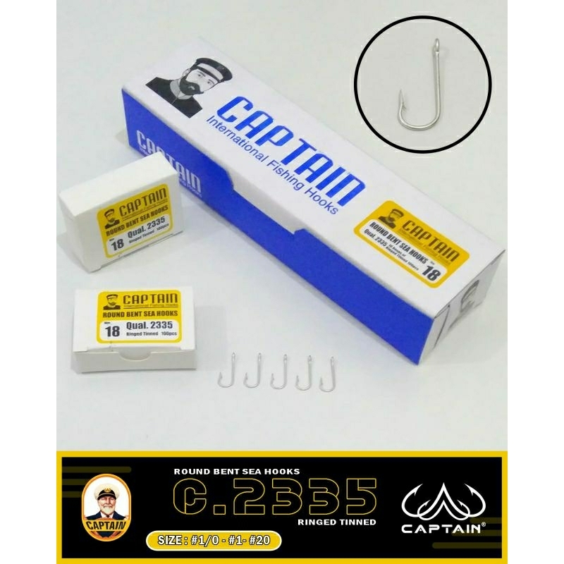Mata kail pancing Captain Qual. 2335 ROUND BENT SEA HOOKS