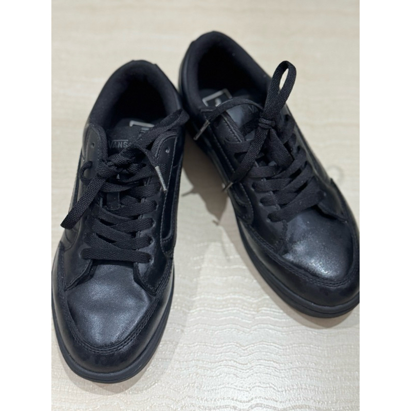 SEPATU SEKOLAH ANAK FULL HITAM MURAH VANS ASLI ORIGINAL SIZE US 6 EUR 38 (24cm)