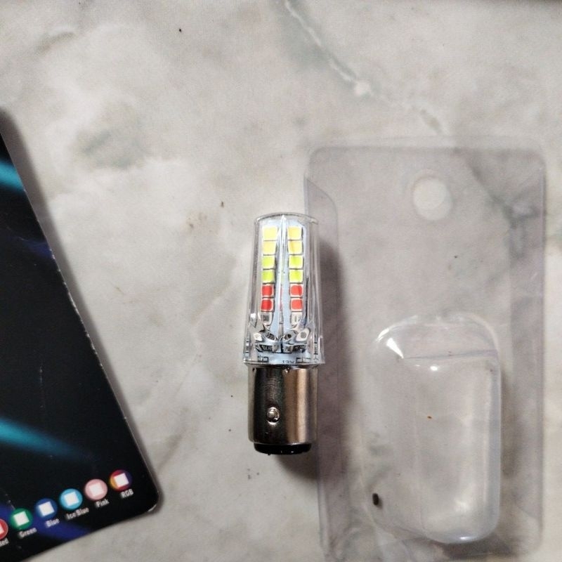 dop stop LED bohlam lampu running, berjalan untuk motor, mobil universal