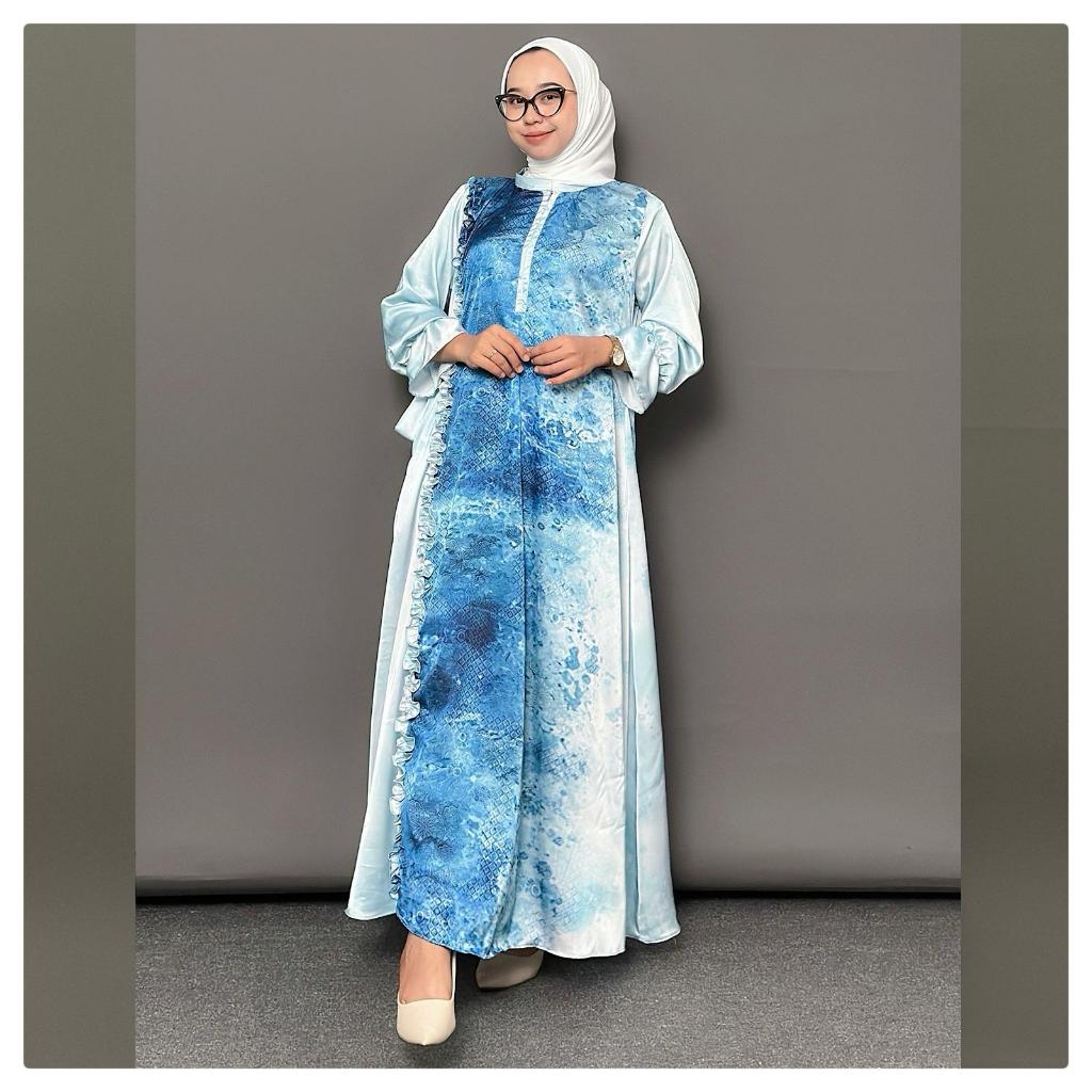 Bonita Dress-Silkania Digital Printing Motif  Busana Muslim Remaja Dewasa By Es-Ha Scarf