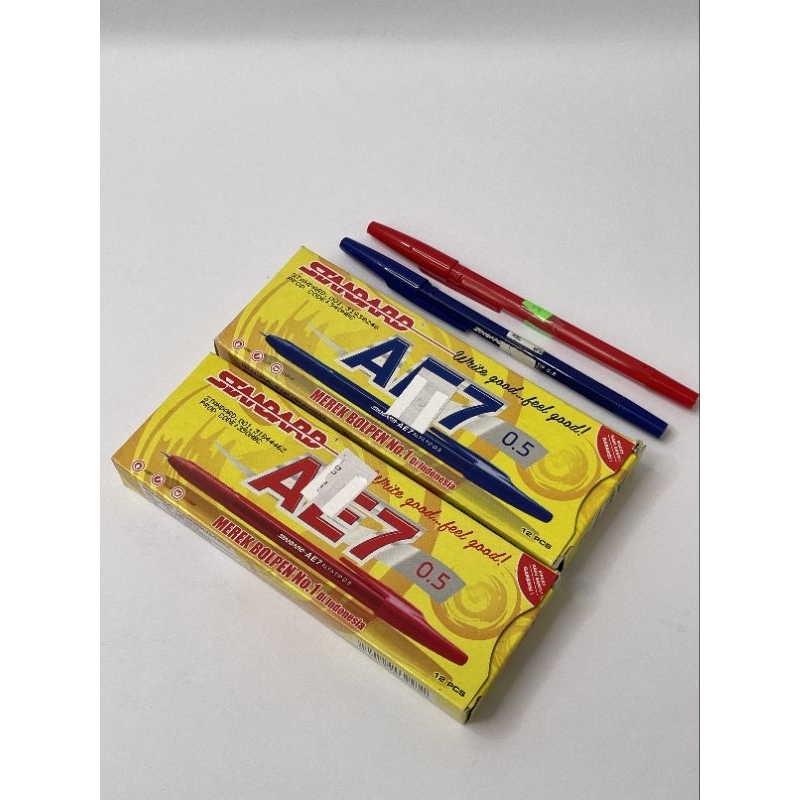 

Pulpen AE7 STANDARD 0,5mm merah/biru/hitam (12pcs)