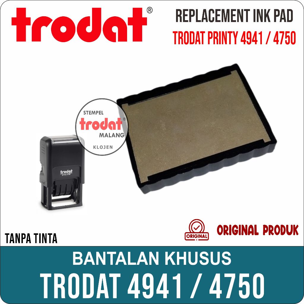 

Swop pad Trodat 4750 DATER / 4941 STANDART / ink-cartridges pad TRODAT/ Bantalan Khusus Stempel TRODAT