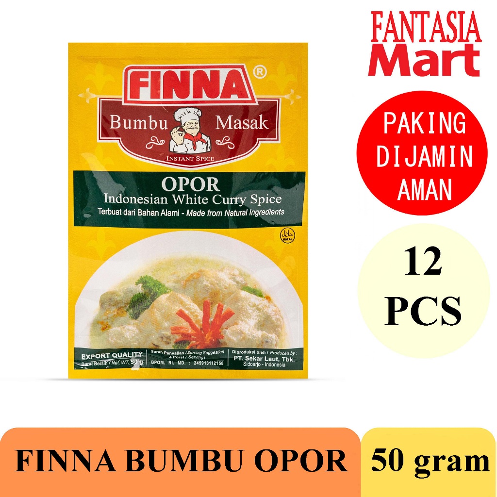 

FINNA BUMBU MASAK OPOR PACK 12 PCS 50 GRAM FUN CORNER DENGAN PAKING AMAN