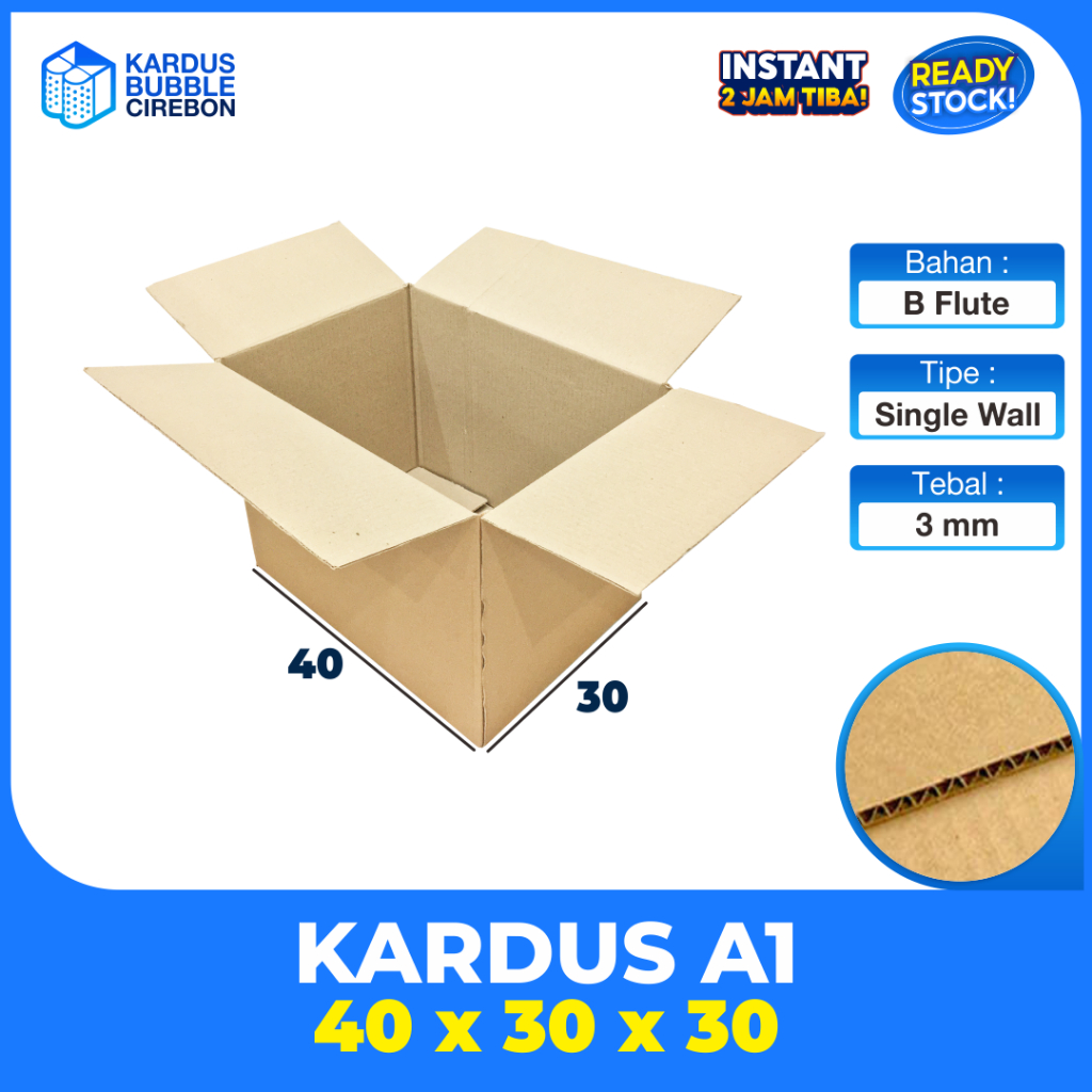 

Kardus / box / 40x30x30 cm / Karton packing polos baru ST