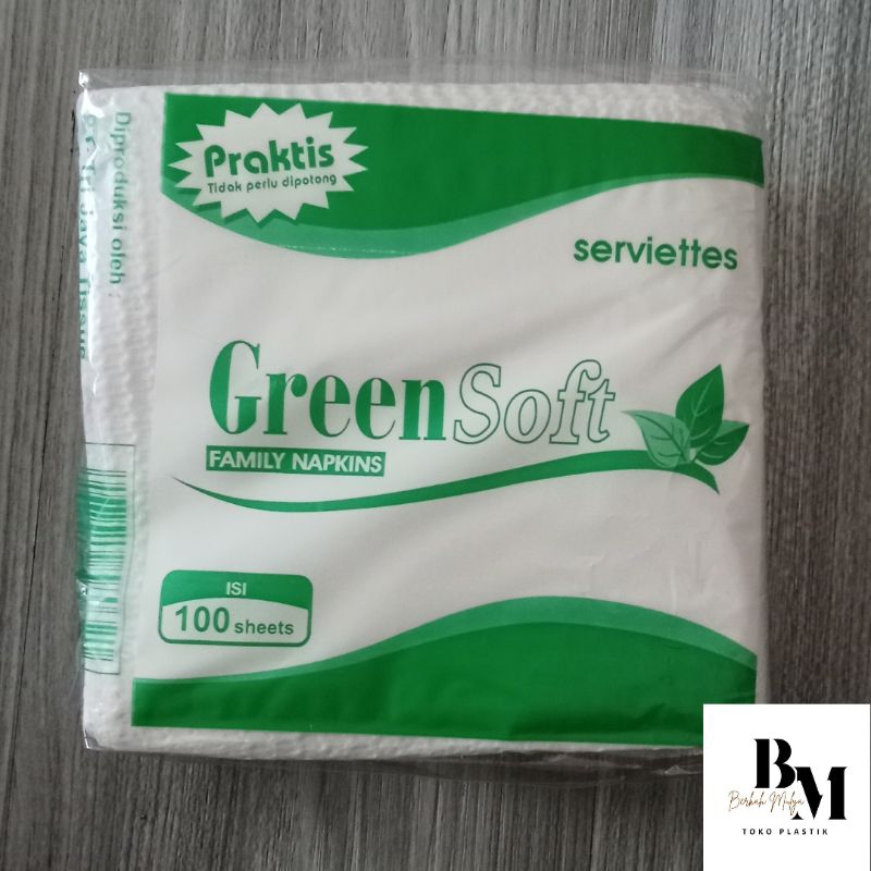 Tisu Makan / Napkin Green Soft 100sheets