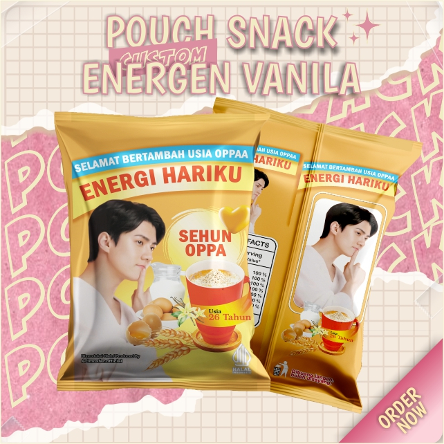 

Snack Pouch Jumbo Custom Energen Vanila