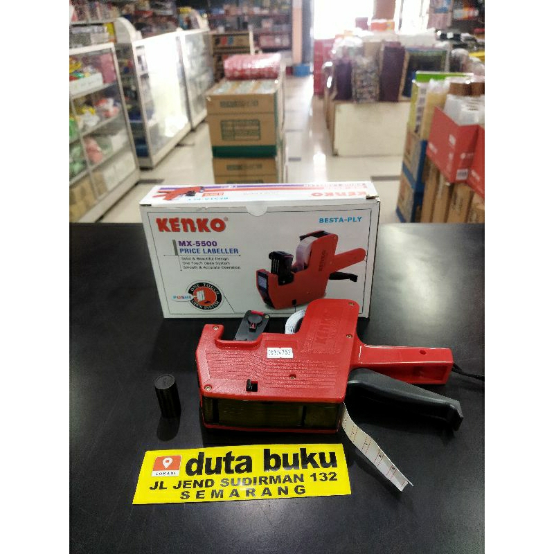 

Alat Label Harga 1 Baris Mesin Tembak Stiker Harga Exp Date Price Labeller Kenko 8 digit MX 5500