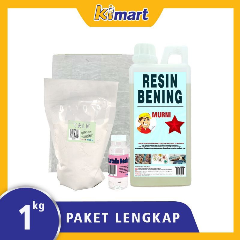 

[ PAKET LENGKAP ] RESIN BENING 1kg FIBER MAT medium KATALIS 100ml TALK 1kg EXTRA BUBBLE WRAP