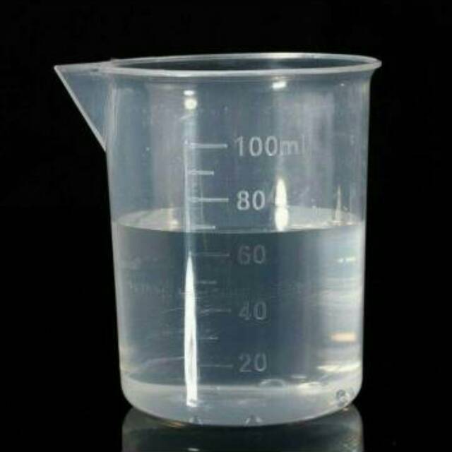 Beaker Glass 100 ML / CC Plastik Gelas Beker Gelas Takar Ukur Plastik