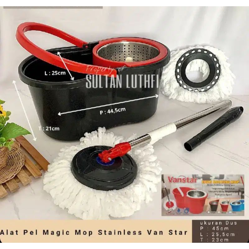 alat pel mop magic mop super mop pel + ember alat pel praktis