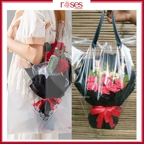 

Tas buket bunga Plastik buket bunga polos bening U04