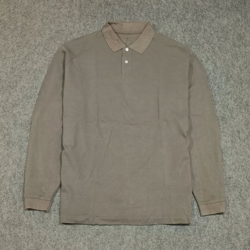polo shirt polos pria lengan panjang GIORDANO size L second