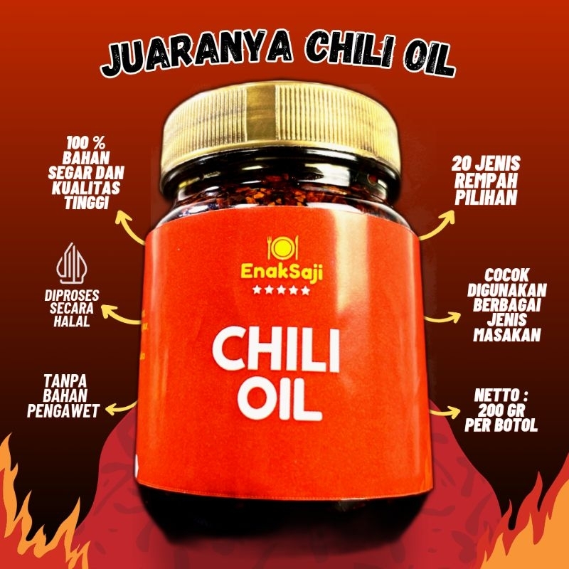 

Union Chilli Oil (80% rempah dan seafood kering 20% minyak sayur) minyak cabai bawang/ebi/Teri 200gr