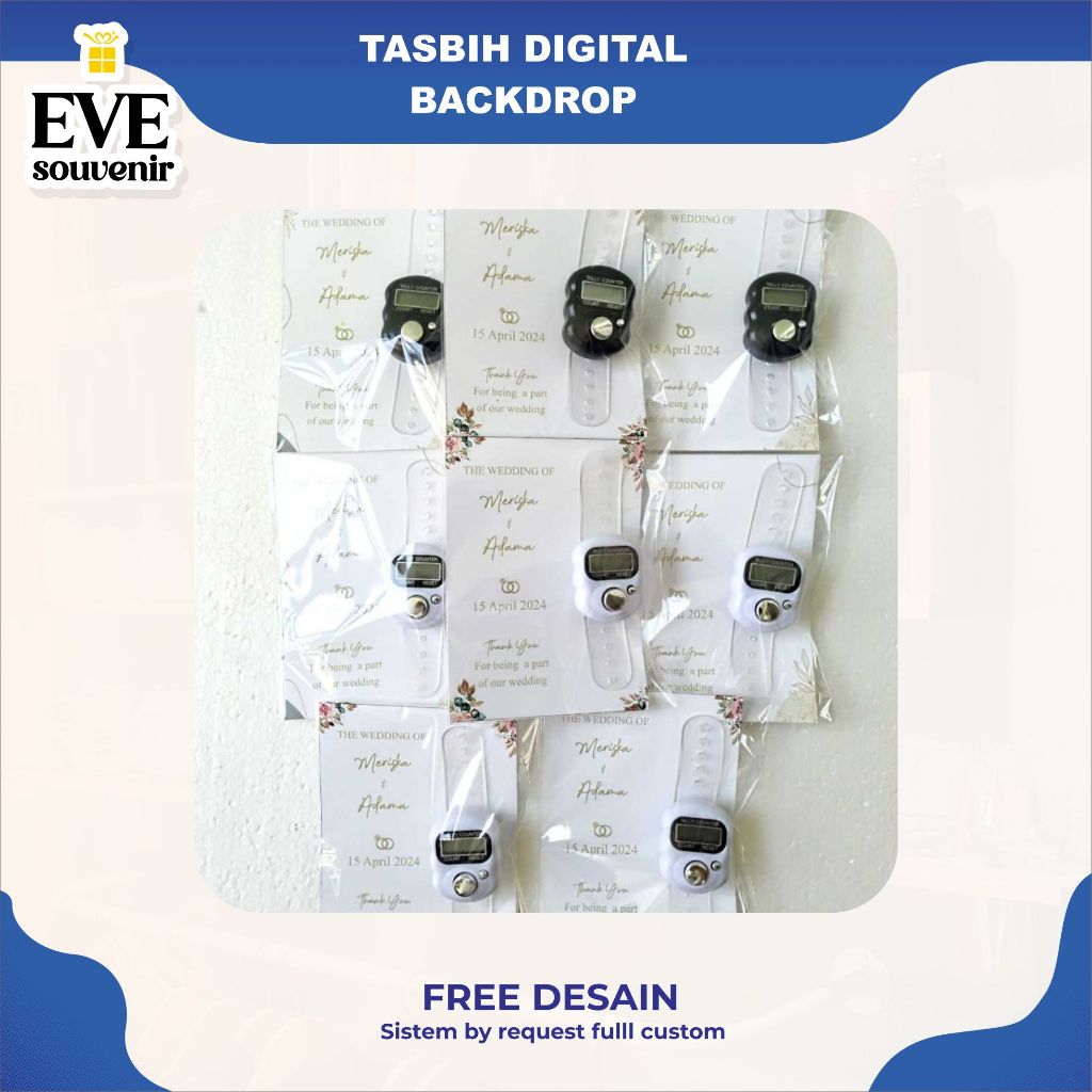 Souvenir Nikah Tasbih Digital + Kartu Ucapan