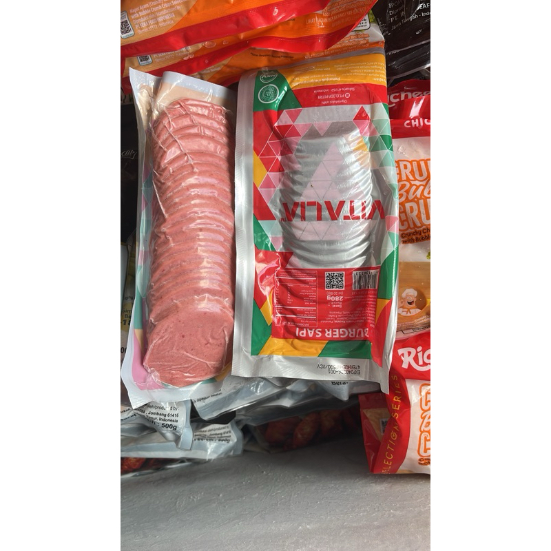 

Vitalia burger sapi kecil berat 280 gr EL Beryl frozen Banjarmasin